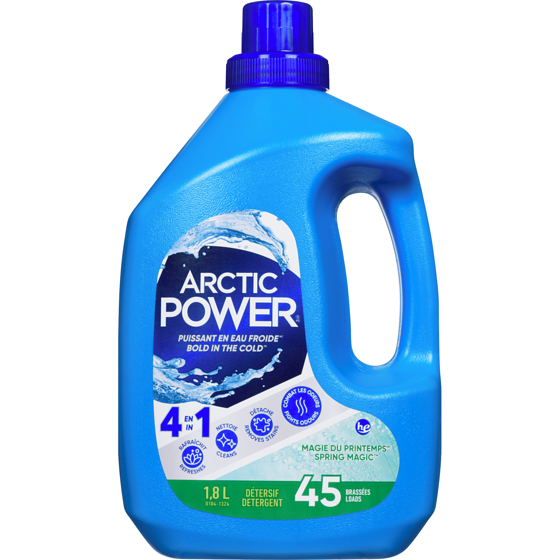 Arctic Power Liquid Laundry Detergent, Spring Magic, 45 Wash Loads 1.8 l, $0.22/100ml