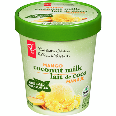 Dessert Congelé Sans Produits Laitiers Au Lait De Coco À La Mangue À Base De Plantes PC