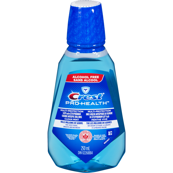 Crest Rince-bouche Pro-santé, sans alcool, menthe fraîche 250 ml, 2,00 $/100ml