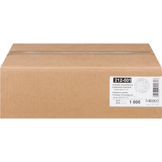null Granada Groundwood Embossed Placemat Straight Edge 10" X 14" 1000 ea, $0.02/1ea