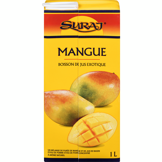 Suraj Boisson de jus exotique, mangue 1 l, 0,23 $/100ml