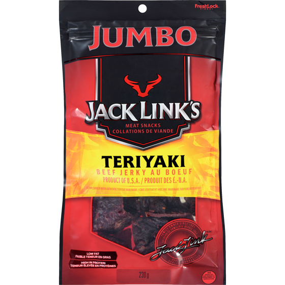 Jack Link’s Bœuf séché Teriyaki 230 g, 7,82 $/100g