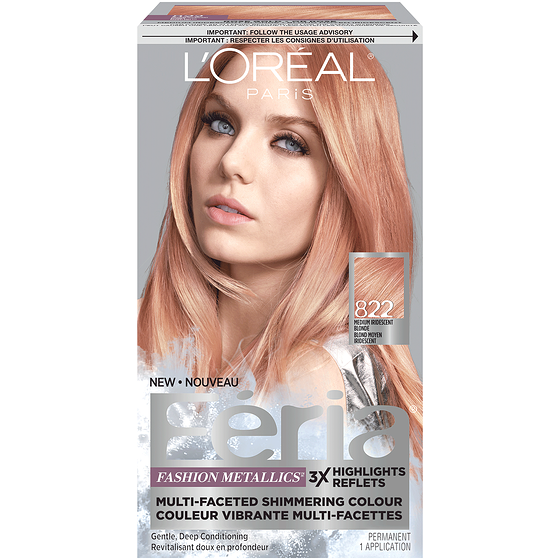 L'Oreal Paris Feria Multi-Faceted Shimmering Colour 822 Medium Iridescent Blonde 1 ea, $17.99/1ea