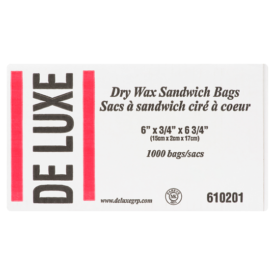 GFS Sacs à sandwich de luxe 1000 ea, 0,04 $/1ch