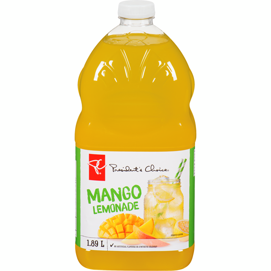 President's Choice Mango Lemonade 1.89 l, $0.13/100ml