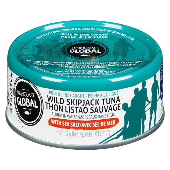 Raincoast Wild Skipjack Tuna with Sea Salt 142 g, $3.37/100g