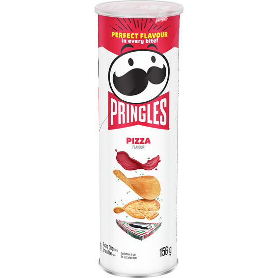 Pringles Pizza Flavour Potato Chips 156 g, $2.56/100g