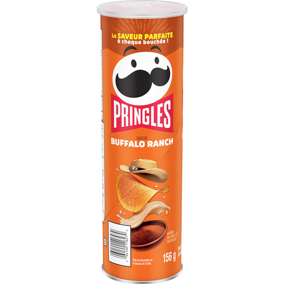 Pringles Croustilles Saveur Buffalo Ranch 156 g, 2,24 $/100g