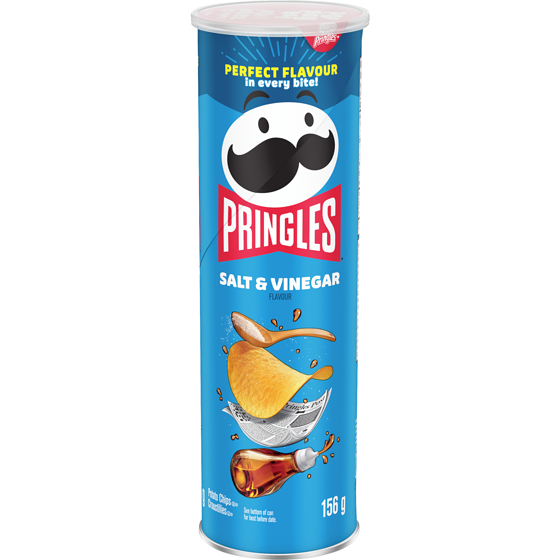 Pringles Salt & Vinegar Flavour Potato Chips 156 g, $1.92/100g