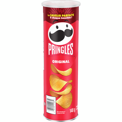 Pringles Croustilles Original 148 g, 1,86 $/100g