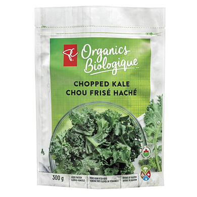 PC Biologique Chou frisé haché surgelé Biologique 300 g, 1,67 $/100g