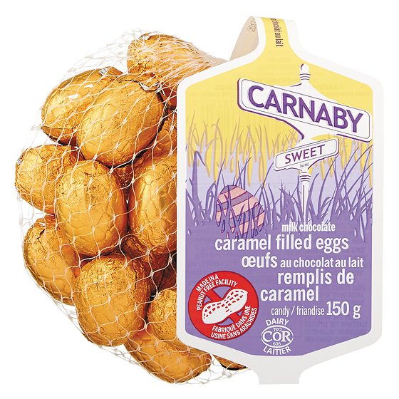 Carnaby Sweet Oeufs au Chocolat au Lait Remplis de Caramel, 150g 150 g, 2,67 $/100g