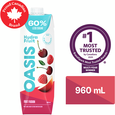 Oasis Hydrafruit Fruit Fusion Fruit Juice 960 ml, $0.26/100ml