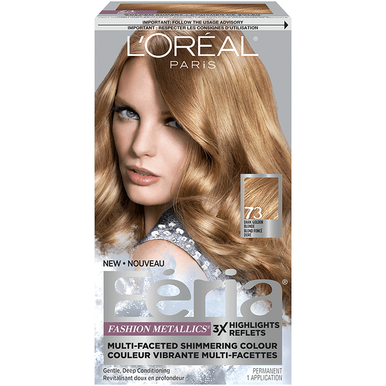 L'Oreal Paris Feria Multi-Faceted Shimmering Colour 73 Dark Golden Blonde 1 ea, $19.49/1ea
