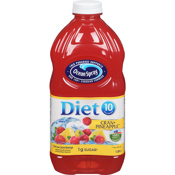 Ocean Spray Cran-Pineapple Diet Low Calorie Beverage 1.89 l, $0.24/100ml