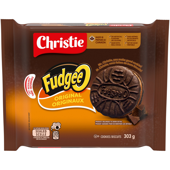 Christie Fudgee-O biscuits-sandwiches avec crème à saveur de chocolat 303 g, 1,24 $/100g