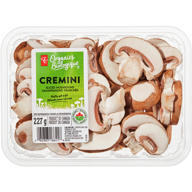 PC Organics Organics Sliced Cremini Mushrooms 227 g, $1.76/100g