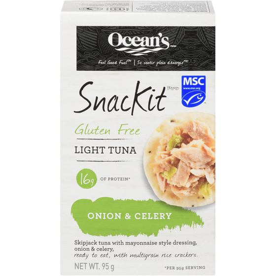 Ocean's Halo Tuna With Rice Crackers, Onion & Celery 96 g, $3.64/100g