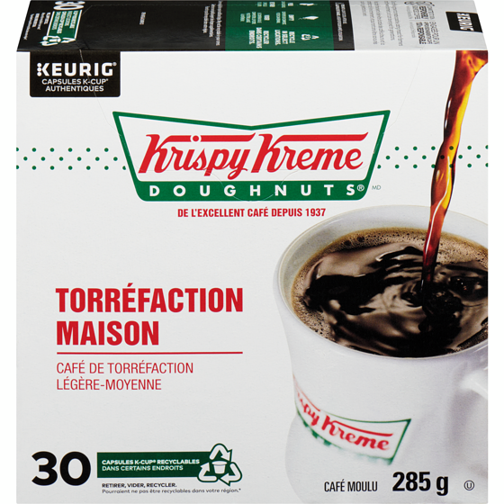 Krispy Kreme Doughnuts Format Économique Café de Torréfaction Légère 30 K-Cup Capsules 30 ea, 0,97 $/1ch