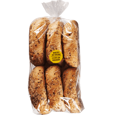 null Pain kaiser multigrains, emballage de 6 357 g, 1,33 $/100g