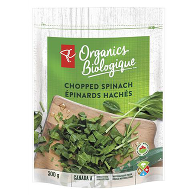 PC Biologique Épinards Hachés 300 g, 1,67 $/100g