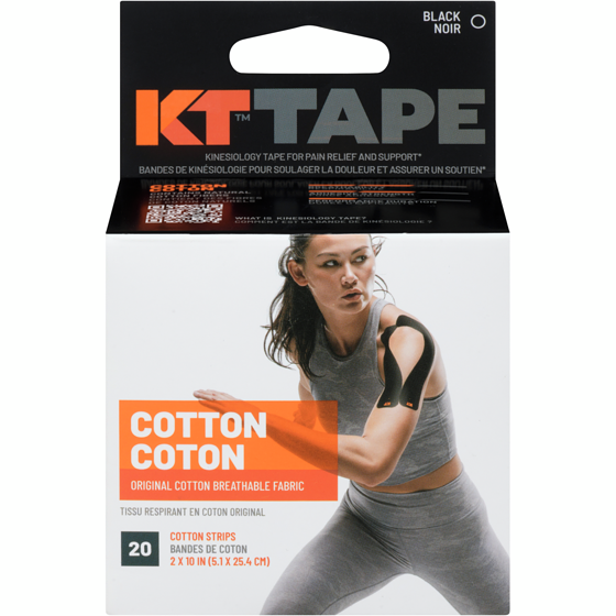 KT Tape Bande kinésiologique, noir 20 ea, 0,80 $/1ch
