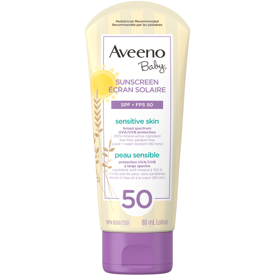 Aveeno AVE Peau Sens Ltn Sol Bebes FPS50 88 ml 88 ml, 20,45 $/100ml