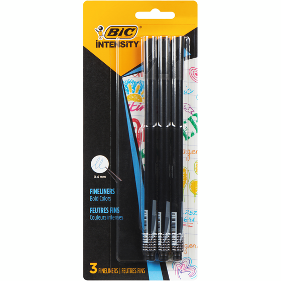 Bic Intensity Black Medium Fine Liner   3x1.0 ea, $1.50/1ea