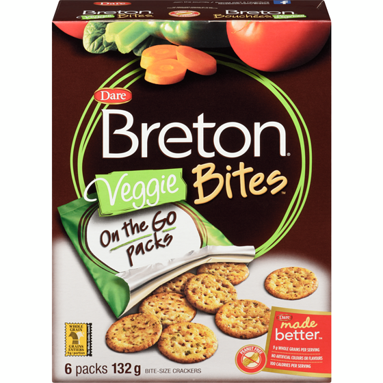 Dare Breton Veggie Bites On the Go Packs 132 g, $3.40/100g