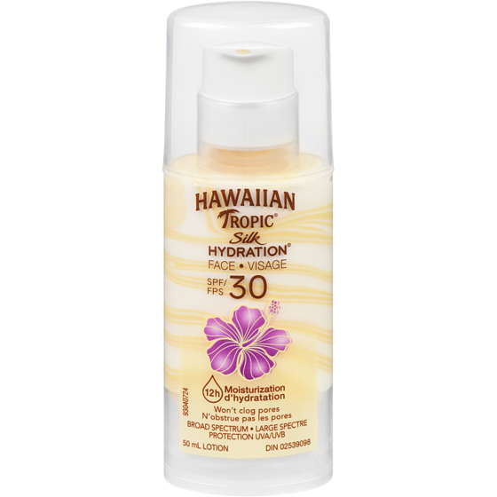 Hawaiian Tropic Lotion écran solaire sans huile pour le visage WeightlessMC en FPS 30 50 ml, 35,98 $/100ml
