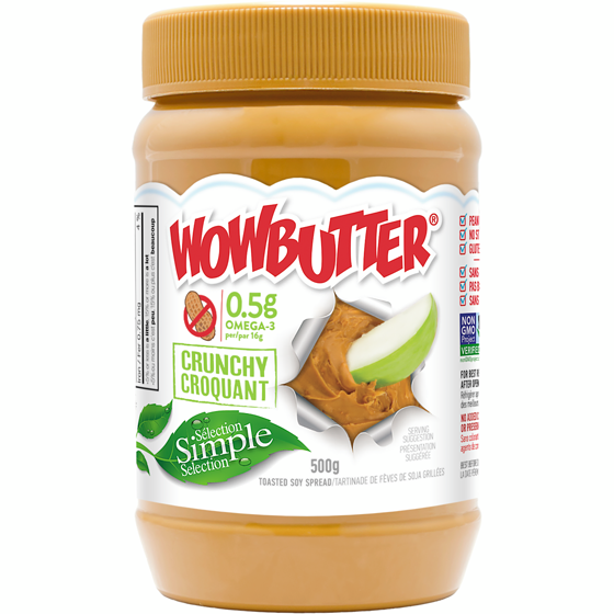 Wowbutter Tartinade de Fèves de Soya Grillées Croquant 500 g, 1,40 $/100g