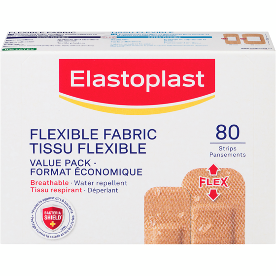 Elastoplast 360 Care-Guard Fabric + Plastic Strip Variety Pack 80 ea, $0.08/1ea