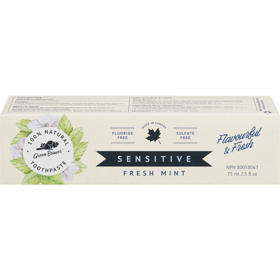 Green Beaver Sensitive Toothpaste, Mint 75 ml, $9.99/100ml
