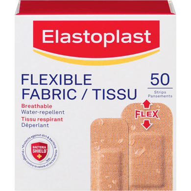 Elastoplast 360° Care-Guard Pansement Tissu 50 Tailles Assorties 50 ea, 0,12 $/1ch