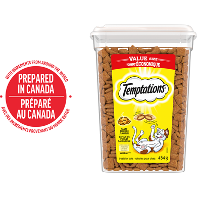 Temptations Gâteries pour chats adultes saveur de poulet savoureux 454 g, 1,98 $/100g