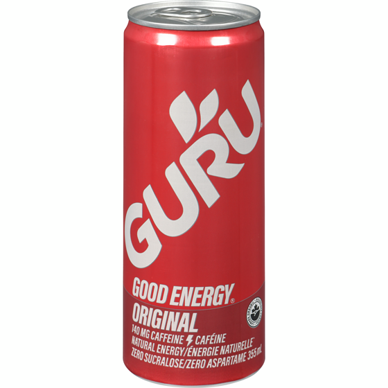 Guru Boisson Énergie biologique Guru 355 ml, 1,12 $/100ml
