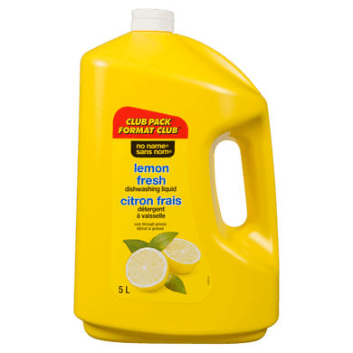 Sans Nom Détergent à vaisselle citron frais, Format Club 5 l, 0,22 $/100ml