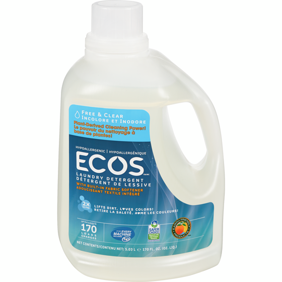 ECOS Détergent à lessive liquide 5.03 l, 0,54 $/100ml