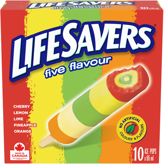 Nestlé Five Flavour Ice Pops 10x65.0 ml, $1.00/100ml