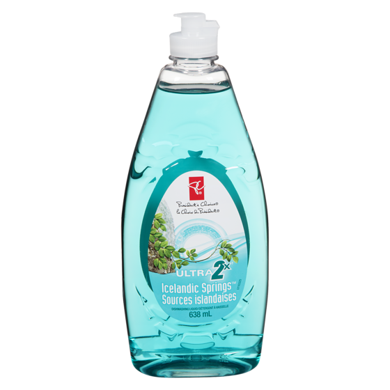 le Choix du Président Détergent à vaisselle ultra 2X, parfum de sources islandaises 638 ml, 0,35 $/100ml
