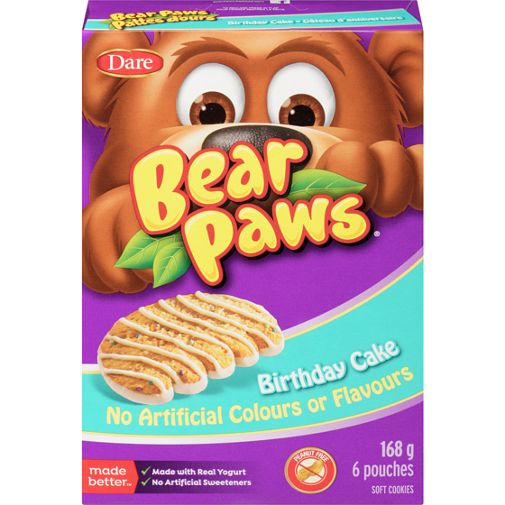 Dare Bear Paws Birthday Cake Cookies 168 g, $2.08/100g