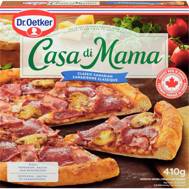 Dr. Oetker Casa Di Mama Pizza canadienne classique 410 g, 1,70 $/100g