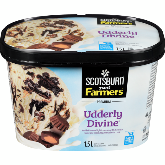 Scotsburn Premium Udderly Divine Ice Cream 1.5 l, $0.55/100ml