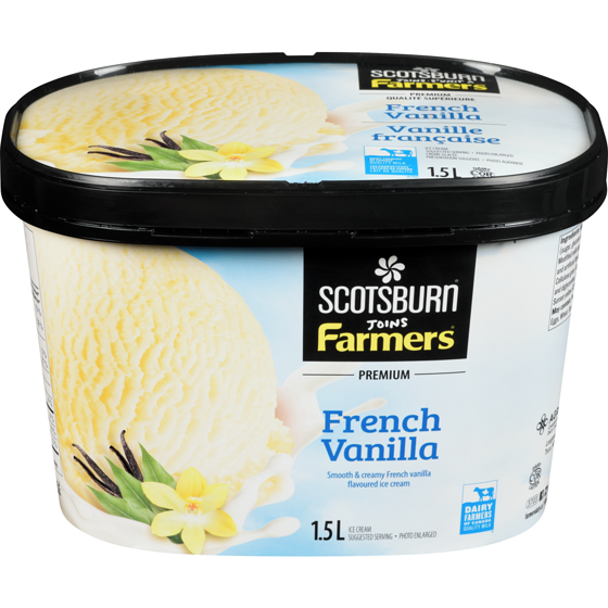 Scotsburn Premium French Vanilla Ice Cream 1.5 l, $0.55/100ml