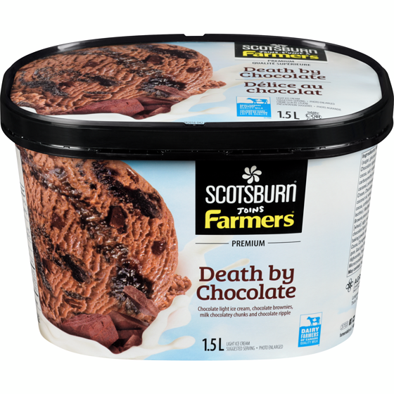 Scotsburn Premium Death By Chocolate Ice Cream 1.5 l, $0.55/100ml