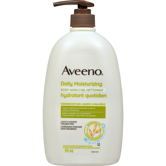 Aveeno Nettoyant corporel hydratant quotidien 975 ml, 1,74 $/100ml