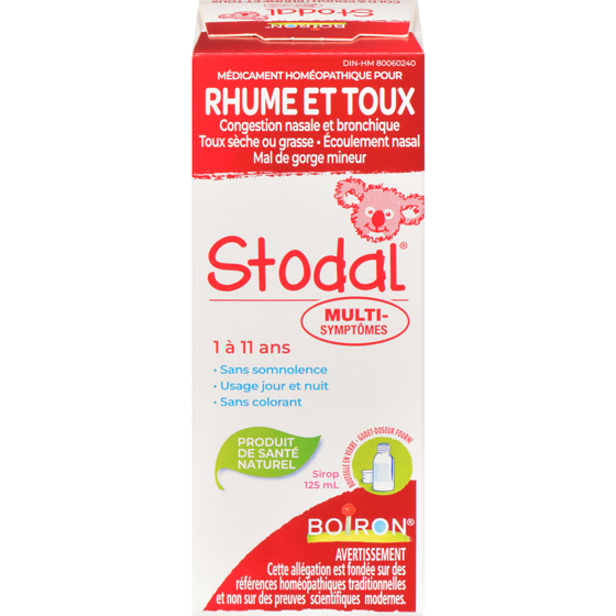 Boiron Stodal multi-symptomes pour le rhume et la toux 125 ml, 9,59 $/100ml