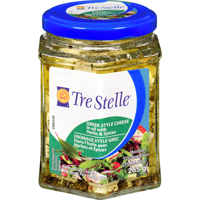 Tre Stelle Feta Cheese in Oil with Herbs & Spices 265 g, $3.58/100g