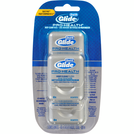 Oral-B Soie dentaire pour un nettoyage en profondeur à saveur de menthe Pro-santé 3 ea, 4,17 $/1ch