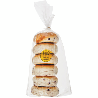 null Bagel, Blueberry 6-pack 490 g, $1.02/100g